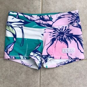 Fleo Large Flower Workout Shorts